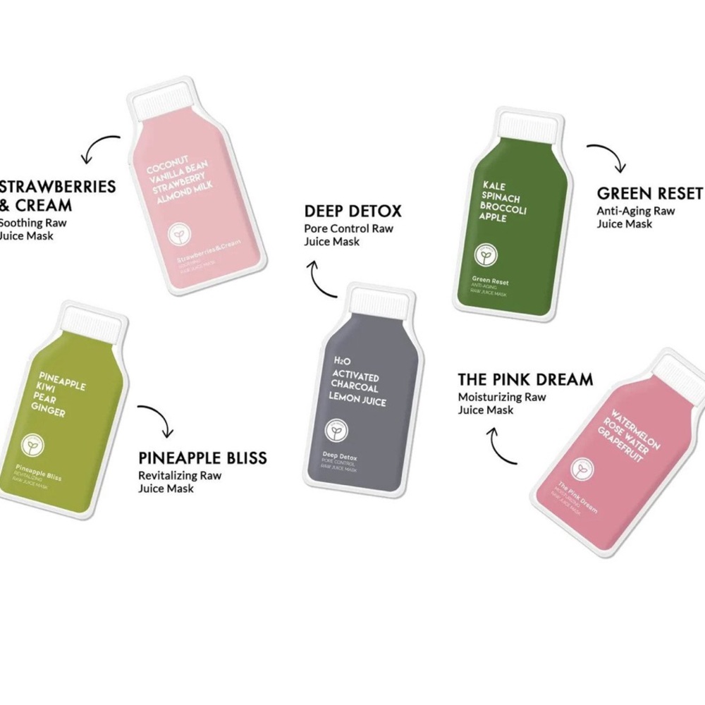 RAW JUICE CLEANSE FACE MASK SET - Picture 3 of 5